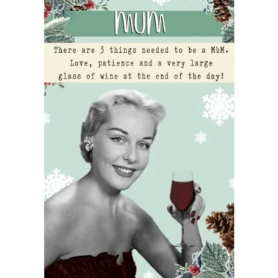 Image of Mum Christmas Card, Funny Card Mum, For