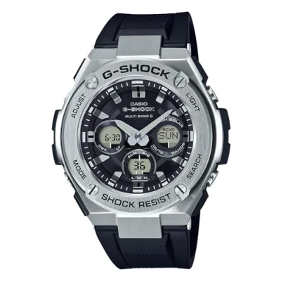 Image of Casio Men&#039;s G Shock Steel Tough Solar Multi Band 6 Gst W310 1Ajf Black