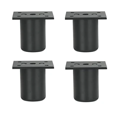 Image of Qrity 50mm Black Furniture Legs Cabinet Feet Aluminum Alloy Kitchen Sofa Metal Table Worktop Bar TV Desk