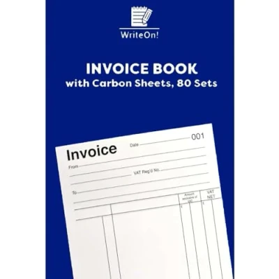 Image of (12 Pack) Invoice Book with Carbon Sheet A5 Full Size 1 80 Pages