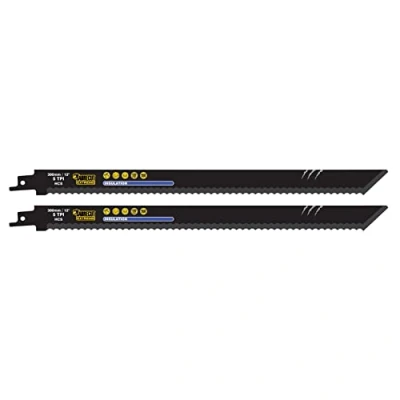 Image of 2 x SabreCut SCRS1213AWP 300mm 5 TPI S1213AWP Fast Insulation Materials, Wool, Cork, Leather and Cardboard Cutting Reciprocating Sabre Saw Blades Compatible with Bosch Dewalt Makita Many Others