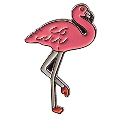 Image of Pink Flamingo Metal Enamel Pin Badge Lapel Brooch Hen Party Bird