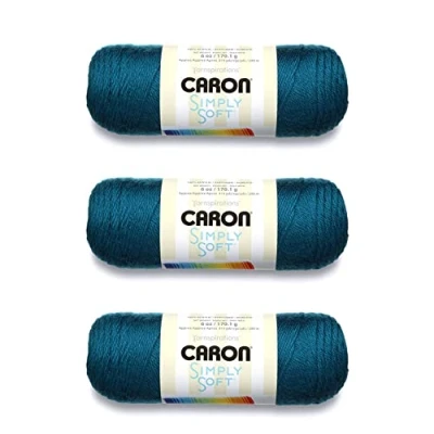 Image of Caron Simply Soft Pagoda Yarn 3 Pack of 170g/6oz Acrylic 4 Medium (Worsted) 315 Yards Knitting/Crochet