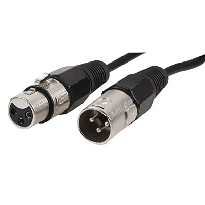 Image of Pro Signal PSG3347 XLR 0.5m 3 Pin Male to Female Microphone Lead, Nickel