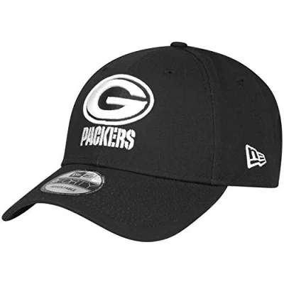Image of New Era 9Forty Adjustable NFL Cap BLACK Green Bay Packers One Size