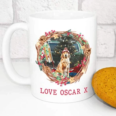 Image of Personalised Christmas Mug Custom Festive Design Add Your Own Name (Photo Upload)