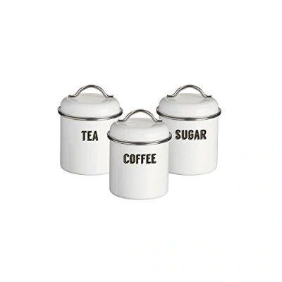 Image of Typhoon Cream Retro Kitchen Canisters Set of 3