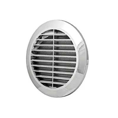 Image of Chrome Circle Air Vent Grille 125mm / 5&quot; Round Ducting Ventilation Cover Grid 36