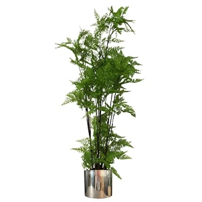 Image of Leaf Artificial Realistic Natural Look Moss Fern in Pot Large Silver 150cm
