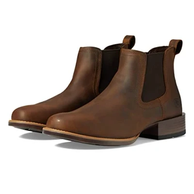 Image of ARIAT Men&#039;s Booker Ultra Round Toe Western Boot, Distressed Brown, 10.5 UK