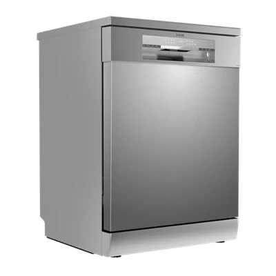 Image of Baridi Freestanding Dishwasher, Full Size, Standard 60cm Wide with 14 Place Settings, 8 Programs &amp; 5 Functions, LED Display, Silver DH167