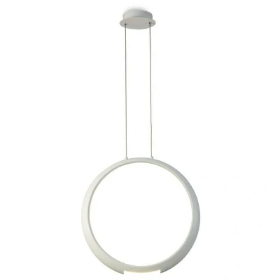 Image of Ring Ceiling Pendant 50cm Round, 23W LED, 3000K, 1600lm, White, 5yrs Warranty