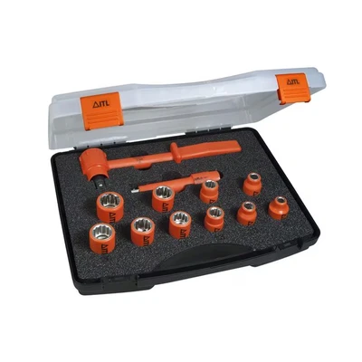 Image of ITL Insulated Tools Ltd Socket Set of 12 1/2in Drive ITL03100