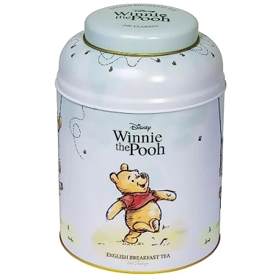 Image of New English Teas Winnie the Pooh &amp; Tigger Tea Caddy with 240 Breakfast Teabags