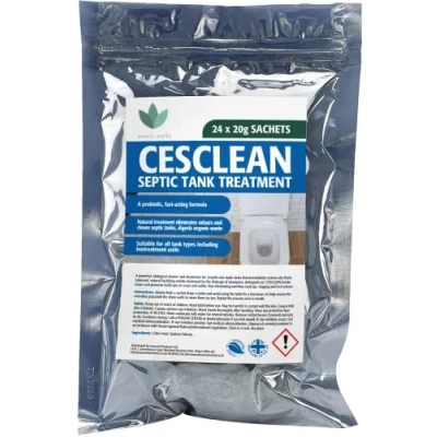 Image of Enviro Works Cesclean Bacterial Septic Tank Treatment 24 x 20g Month Supply
