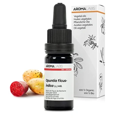 Image of ORGANIC PRICKLY PEAR SEED Oil 10mL 100% Pure, Natural, Cold Pressed And Cosmos Certified AROMA LABS (French Brand)