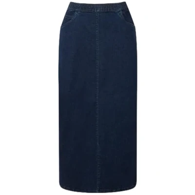 Image of Ulla Popken Women&#039;s Langer Rock Skirt, Dark Denim, 54/56 EU