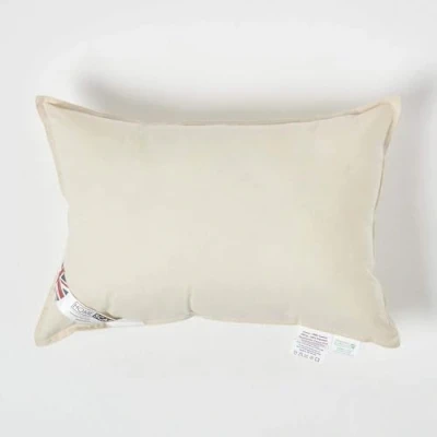 Image of HOMESCAPES Pack of 2 Organic Cotton Cushion Pad 35 x 50 cm (14 20) Inner Insert with Super Microfibre Hypoallergenic Synthetic Filling Machine Washable