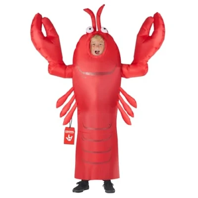 Image of Morph Inflatable Lobster Costume Kids, Funny Sea Creature Kids Halloween One Size