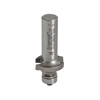 Image of Trend Professional Bearing Guided Ovolo Router Cutter, 6.3mm Radius, 1/2 Inch Shank, 25.4mm Cut Diameter &amp; 13mm Length, Two Bearings, Tungsten Carbide Tipped, 46/130X1/2TC