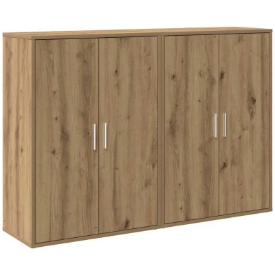 Image of vidaXL Sideboards 2 pcs Artisan Oak 60x31x84 cm Engineered Wood