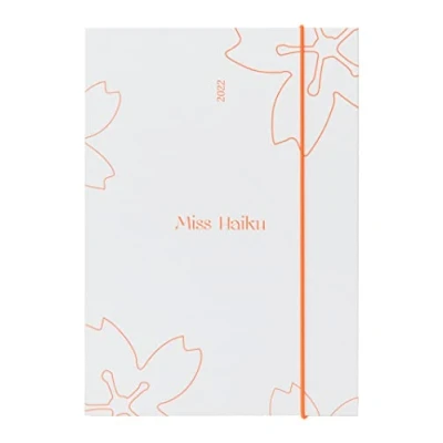 Image of Kokonote Miss Haiku 2022 A5 Diary Ring Binder Calendar English, White, AGTE002