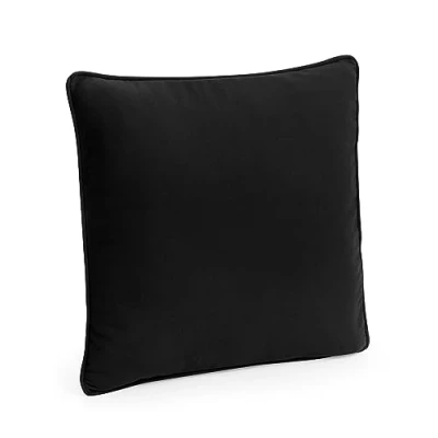 Image of Westford Mill Fair Trade Cotton Piped Cushion Cover Natural/Black One Size