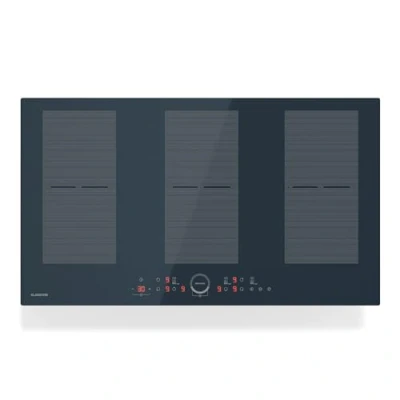 Image of Klarstein Delicatessa 90 Induction Hob 6 Zone Built in Cooker, 10500W with Flexzone &amp; Boosters, Slider Control, Timer Child Lock, Black Glass Ceramic, 90cm Design