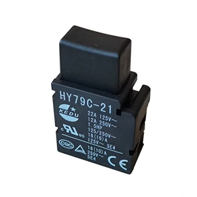 Image of 2Pieces KEDU HY79C 21 Trigger Switches Power Tools Pushbutton Switch With Lock ON Function 22A 125V 12A 250V 1.5HP 125/250V 5E4 CE CQC