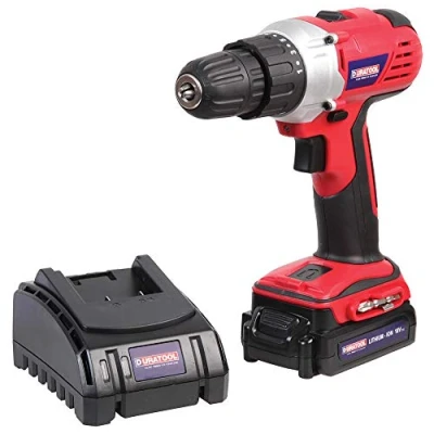 Image of Duratool D03210 1.5Ah Li Ion Cordless Drill Driver, 18V