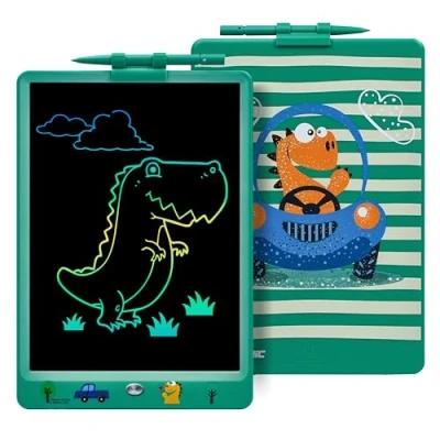 Image of DYNA PM Dinosaur Writing Tablet Kids 10 Inch, LCD Drawing Magnetic Whiteboard Toy Gift 2 3 4 5 6 7 8 Years Old.