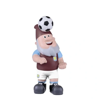 Image of FOCO Officially Licensed Aston Villa FC Header Ball Football Garden Gnome