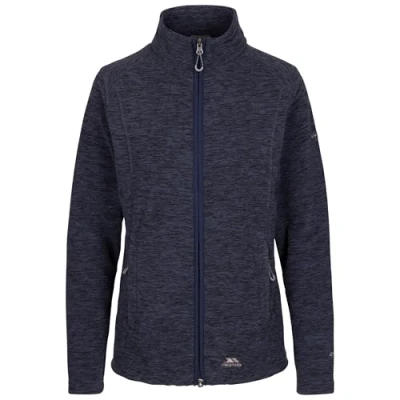 Image of Trespass Womens Fleece Full Front Zip Jumper Ladies Outerwear Sweater with Pockets And Drawcord Hem Marled Jacket Added Warmth Top Reply