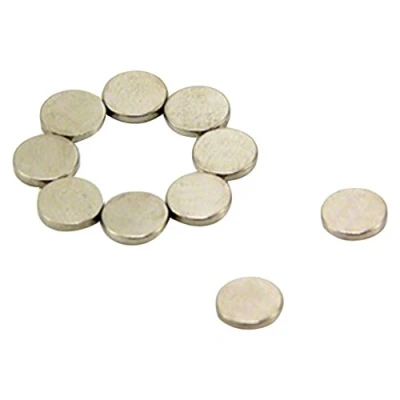 Image of Diametrically Magnetised N42 Neodymium Magnet for Arts, Crafts, Model Making, DIY, Hobbies, Office and Home 6mm dia x 1mm thick Pack of 100