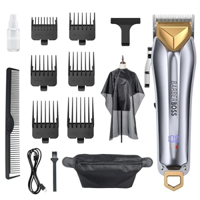 Image of BarberBoss Beard Trimmer Men, Hair Clippers Mens Grooming Kits, Rechargeable Cordless for Men Haircut, Face Grooming, Clipping QR 2098