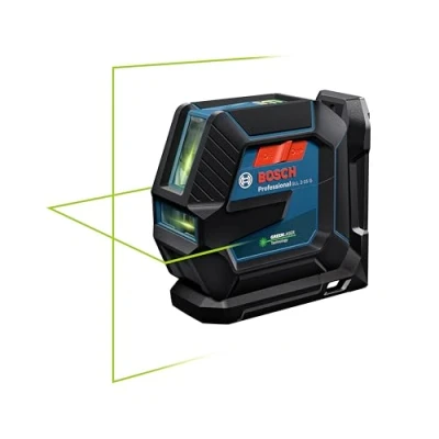 Image of Bosch Professional Laser Level GLL 2 15 G (green laser, interior, LB 10 mount, visible working range: up to 15m, 4x AA battery, in cardboard box)
