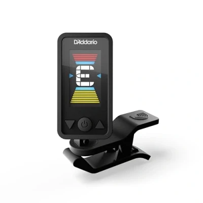 Image of D&#039;Addario Rechargeable Cello Tuner &amp; Bass Eclipse Headstock Clip On for or Full Color, Vertical Display with Swivel Quick Accurate Tuning
