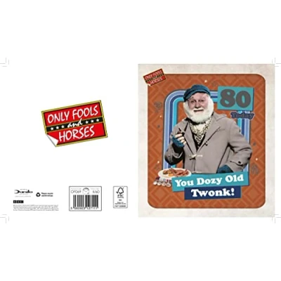 Image of 80th Official Only Fools and Horses Birthday Card, Card for Horses,