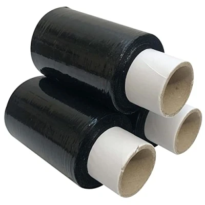 Image of Edenpack 3 x Black Mini Pallet Stretch Wrap Cling Film Refill Rolls 100mm 150M Moving Supplies Box Shipment Wrapping