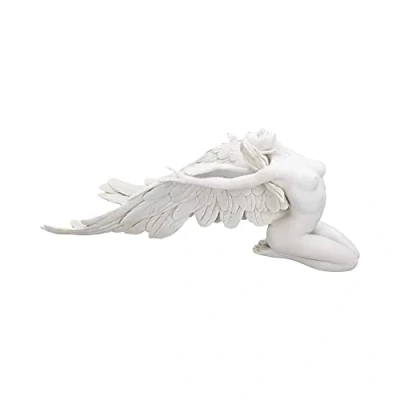 Image of Nemesis Now Angels Freedom Figurine 40cm, Resin, White, Angel Figurine, Kneeling Design, Angelic Spiritual Decor, Cast in the Finest Painstakingly Hand Painted