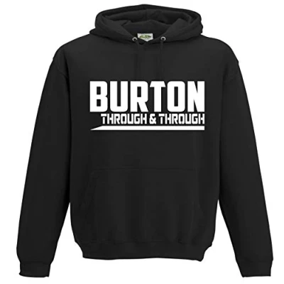 Image of Amelia Gould Apparel Burton Through &amp; Premium Mens Hoodie Gift X Large Black