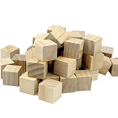Image of NAMVO 24PCS Wooden Cubes 30mm Wood Square Blocks for Puzzle Making, Crafts &amp; DIY Projects