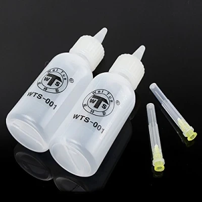 Image of MASUNN 2Pcs 50ml Needle Tip Soldering Liquid Flux Alochol Oil Dispenser Plastic Bottle