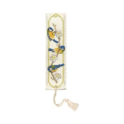 Image of Textile Heritage Collection Cross Stitch Bookmark Kit Bluetits