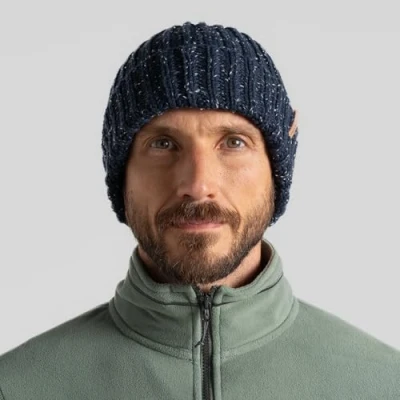 Image of Craghoppers Mens Forster Beanie Hat Perfect for Outdoors, Walking, Hiking &amp; Camping Blue