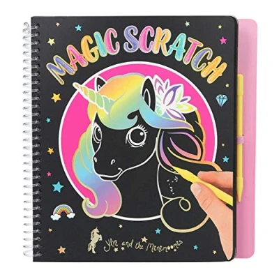 Image of Depesche 11467 Book in Ylvi &amp; The Minimoomis Design, 20 Pages with Magical Motifs, Including Scratch Pen, Approx. 19.3 x 1.8 cm, Colourful, 1 Item