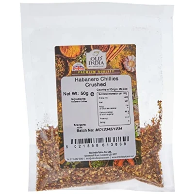 Image of Old India Habanero Chillies Crushed 50g