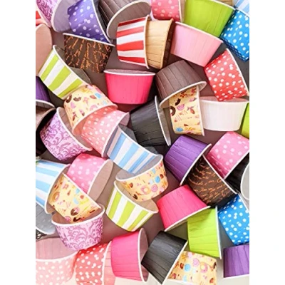 Image of Cups &amp; Cases 72 Pack Mixed Pleated Baking Standard Size Cupcake