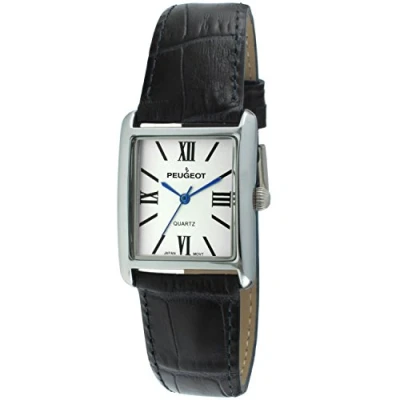 Image of Peugeot PP Women&#039;s Analog Quartz Watch with Leather Calfskin Strap 3036SBK