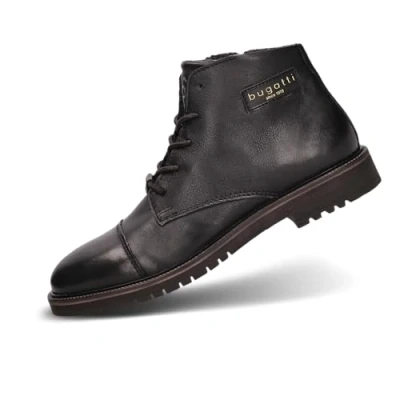 Image of bugatti Men&#039;s 331 ao931 Boots Cold Lining, Black, 7.5 UK